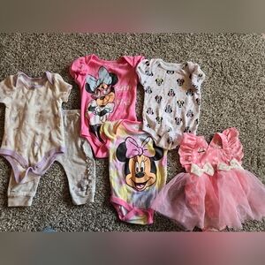 Infant Girls Colorful Disney And Minnie 3-6 Months